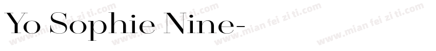 Yo Sophie Nine字体转换